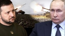 Vladimir Zelensky y Vladimir Putin, collage de fotos. (Tomado de RFE/RL)