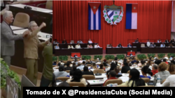 Combinación de fotos de Raúl Castro y Díaz-Canel, quienes presidieron el quinto Período Ordinario de Sesiones de la Asamblea Nacional de Cuba en su X Legislatura.