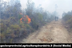 Imágenes del incendio forestal en Pinar del Río, en abril de 2025.